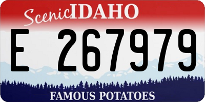 ID license plate E267979