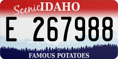ID license plate E267988