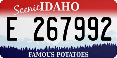 ID license plate E267992