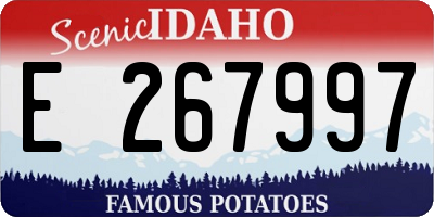 ID license plate E267997