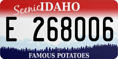 ID license plate E268006