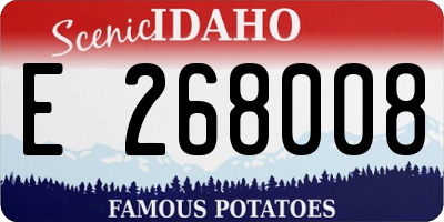 ID license plate E268008