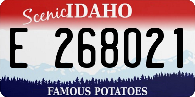 ID license plate E268021