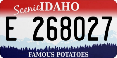 ID license plate E268027