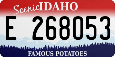 ID license plate E268053