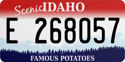ID license plate E268057