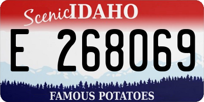ID license plate E268069