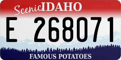 ID license plate E268071