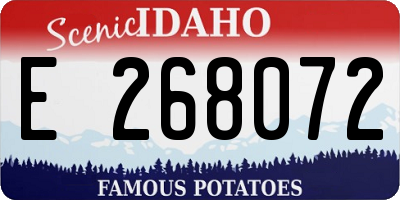 ID license plate E268072
