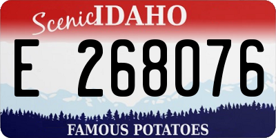 ID license plate E268076