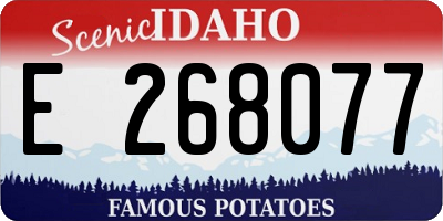 ID license plate E268077