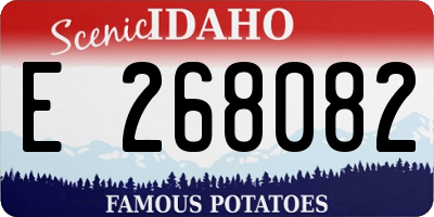 ID license plate E268082