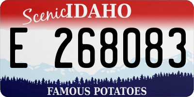 ID license plate E268083