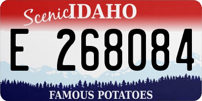 ID license plate E268084