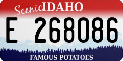 ID license plate E268086