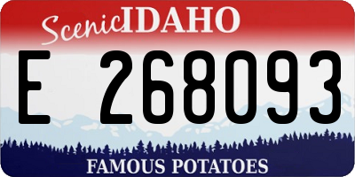 ID license plate E268093