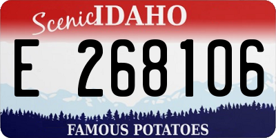 ID license plate E268106