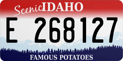ID license plate E268127