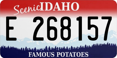 ID license plate E268157