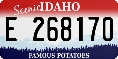 ID license plate E268170