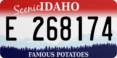 ID license plate E268174