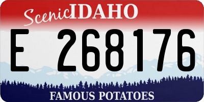 ID license plate E268176