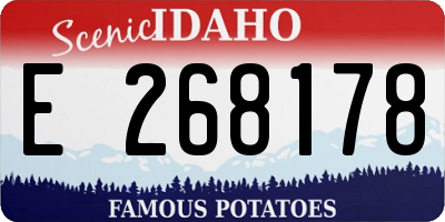 ID license plate E268178