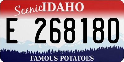 ID license plate E268180