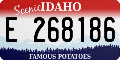 ID license plate E268186