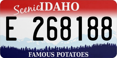 ID license plate E268188