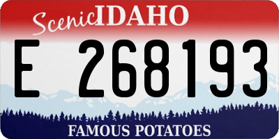 ID license plate E268193