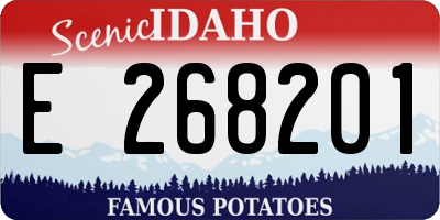 ID license plate E268201