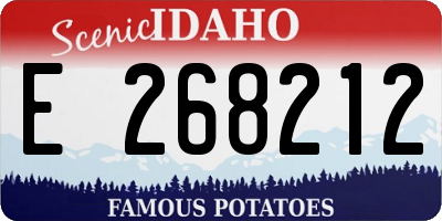 ID license plate E268212