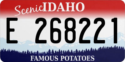 ID license plate E268221