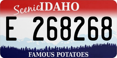 ID license plate E268268