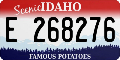 ID license plate E268276