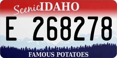 ID license plate E268278