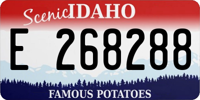 ID license plate E268288