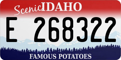 ID license plate E268322