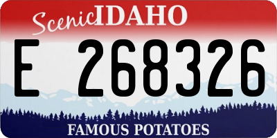 ID license plate E268326