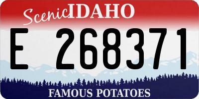 ID license plate E268371