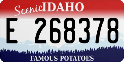 ID license plate E268378