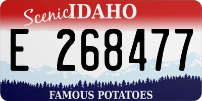 ID license plate E268477
