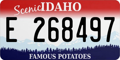 ID license plate E268497