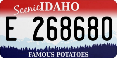 ID license plate E268680