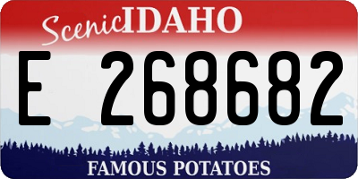 ID license plate E268682