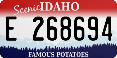 ID license plate E268694