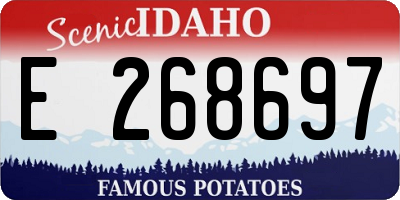 ID license plate E268697