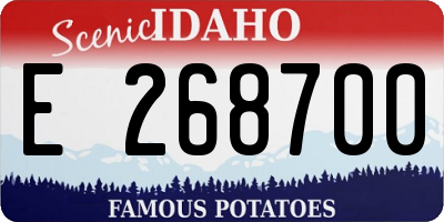 ID license plate E268700