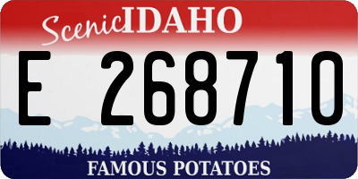 ID license plate E268710